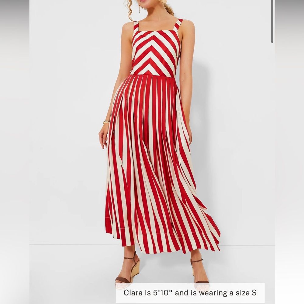 Tuckernuck Red and White Striped Maxi Dress